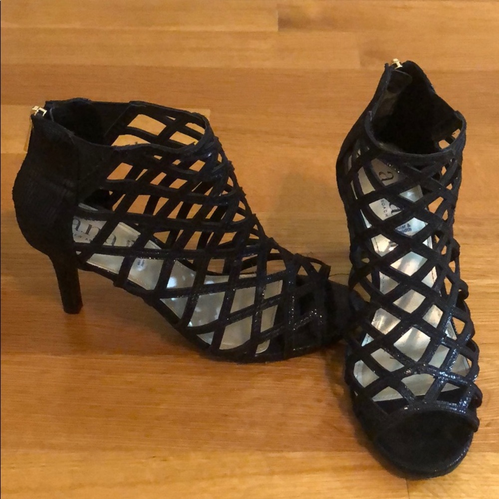 Black high heel shoes